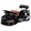 2024 Ford Mustang Dark Horse Black with White Top and "Mustang Horse Graphics" 1/24 Die Cast Model Car by Jada - 2 of 4