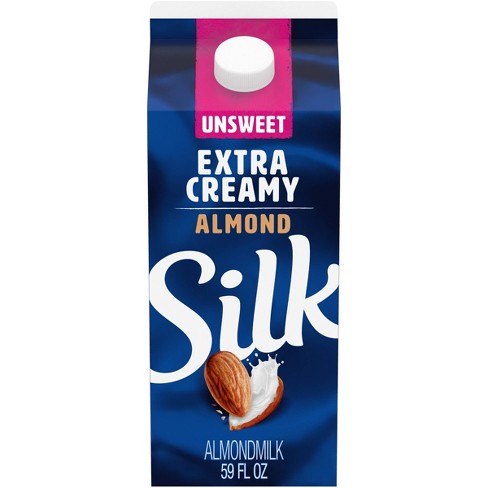 Silk Unsweet Extra Creamy Almond Milk - 59 fl oz - image 1 of 4