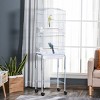 Metal Bird Cage with Rolling Stand Storage Tray and Accessories,Indoor Parakeet Cage for Small Birds - LAOTIES - 2 of 4