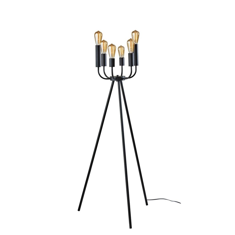 Photos - Floodlight / Street Light Adesso Rory Floor Lamp Black 