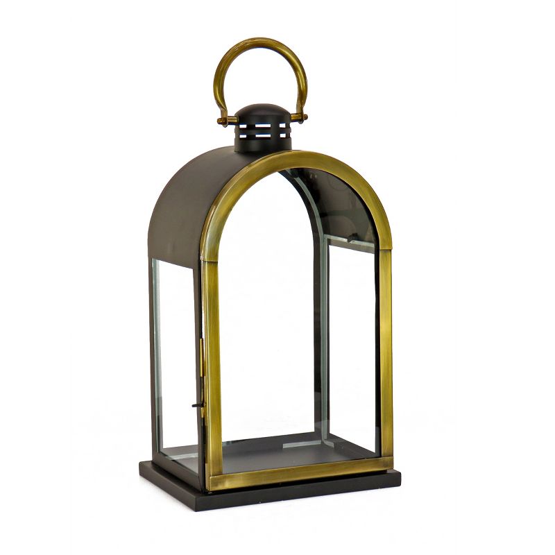 22" HGTV Dome Lantern Black and Gold - National Tree Company, 1 of 6
