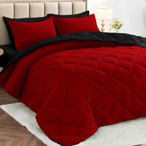 BAGOKIE 7 Pieces Reversible Bed in a Bag Comforter Set for All Season - 1 of 4