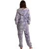 Just Love Womens One Piece Winter Holiday Adult Bodysuit Faux Shearling Lined Hoody Xmas Pajamas - 4 of 4
