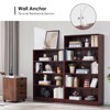 FURNIinspire Decorative Bookshelf 5 Shelf Office Bookcase, Modern Wood Bookshelf, Organizer For Living Room, Mahogany Brown, 11.6"*33"*59.8" - 2 of 4
