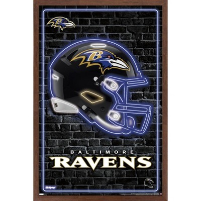 Trends International Nfl Baltimore Ravens - Lamar Jackson 20 Framed Wall  Poster Prints Mahogany Framed Version 22.375 X 34 : Target