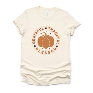 Simply Sage Market Grateful Thankful Blessed Circle Short Sleeve Tee - 1 of 4