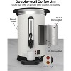 TackView Commercial Coffee Urn, Double Stainless Steel Coffee Maker Dispenser Fast Brew, Hot Water Urn for Catering Meeting Wedding, White - 4 of 4