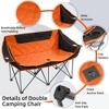 Gulches Oversized Outdoor Camping Recliner Chair - Heavy Duty Folding Design with Armrests, Cup Holder & Carrying Bag - 3 of 4