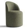 Comfy Accent Chair Armless Upholstered Accent Chair​ with Castors Rolling Accent Chair Living Room -Tanpinhause - 4 of 4