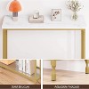 Console Table - 11.8" D x 33.5" W x 31.9" H, 2 Gold Shelves - 3 of 4