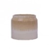 VisioGear 2PCS Gradient Ceramic Flowerpot, Modern Planter for Patio, Garden, Windowsill, White&Brown, 8.47"*8.47"*7.29" - 2 of 4