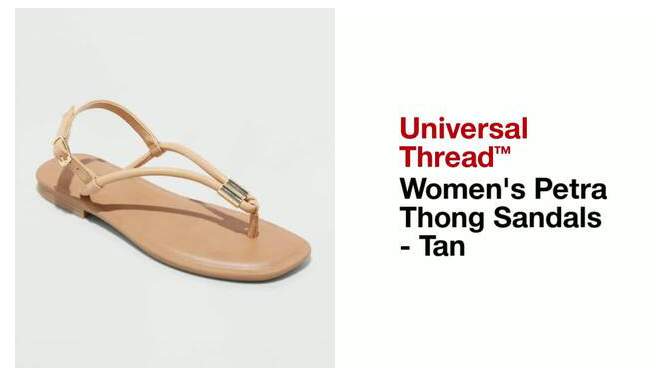 Women&#39;s Petra Thong Sandals - Universal Thread&#8482; Tan, 2 of 6, play video