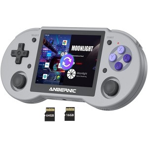 Voacle RG353P Handheld Game Console , Support 5G WiFi 4.2 Bluetooth Dual OS Android 11,Linux System RK3566 Chip Built-in 64G SD Card 4452 Games(Gray) - 1 of 4