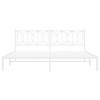vidaXL Metal Bed Frame without Mattress with Headboard White 76"x79.9" - 4 of 4