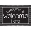 Smart Poly® Computer Mouse Pad, 8" x 10", Everyone is Welcome Here, BW Dots, Pack of 6 - 2 of 3