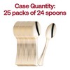 Smarty Had A Party Shiny Metallic Groove Gold Plastic Spoons - 600 pcs - 4 of 4