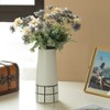 Fabulaxe Ceramic Modern Painted Grid Tapered Flower Table Vase, Black and White - 2 of 4