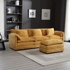 112.2'' Modern L-Shaped Sectional Sofa with Movable Pedals, Detachable Armrests, and Chenille Fabric - 2 of 4