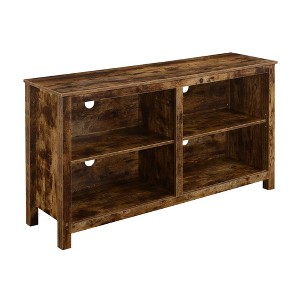 Montana Highboy TV Stand for TVs up to 65" with Shelves Barnwood - Breighton Home: Modern Style, MDF Frame, Fixed Shelf - 1 of 4