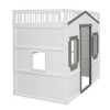House Loft Bed Frame for Kids, WoodLoft Bed with Windows and Guardrail, Playhouse Bed for Boys & Girls - 4 of 4