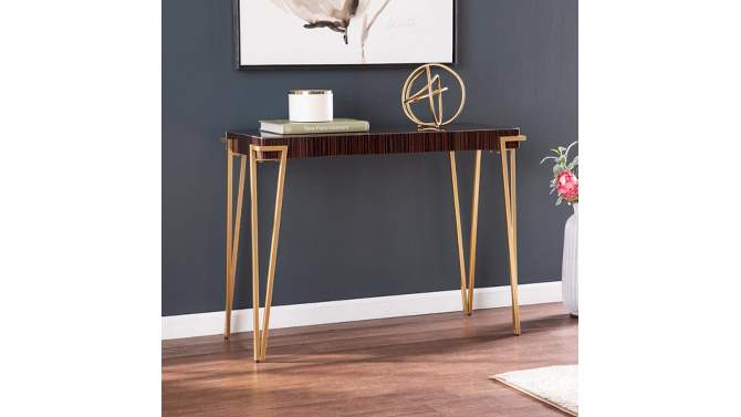 Capkya Console Table Brown/Gold - Aiden Lane, 2 of 8, play video