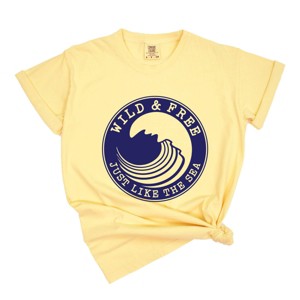 Simply Sage Market Wild And Free Circle Garment Dyed Tee - 1 of 4