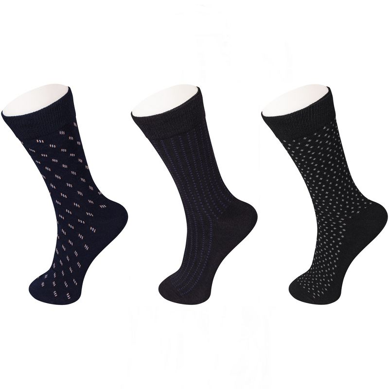 Hammer Anvil Mens Dress Socks 12 Pack Classic Cotton Crew Socks Solid Pattern Argyle Set, 4 of 6