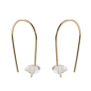 Herkimer Diamond Threader Earrings - 1 of 4