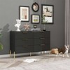 Sideboard 62.9", White Buffet Cabinet with 9 Drawers, Modern Storage for Living Room, Bedroom and Kitchen - 2 of 4