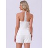 INSPIRE CHIC Womens Cami Pajamas Racerback Lace Trim V Neck 2 Piece Tank Top with Shorts Sets - 4 of 4
