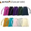 Unique Bargains Velvet Reusable Soft Jewelry Headphone Candy Drawstring Gift Bags 20 Pcs 2" x 2.8" - 3 of 4