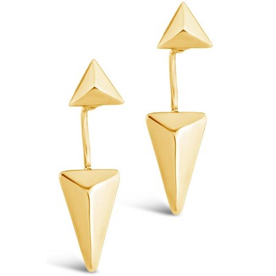 SHINE by Sterling Forever Gold Tone Spike Jacket Earrings