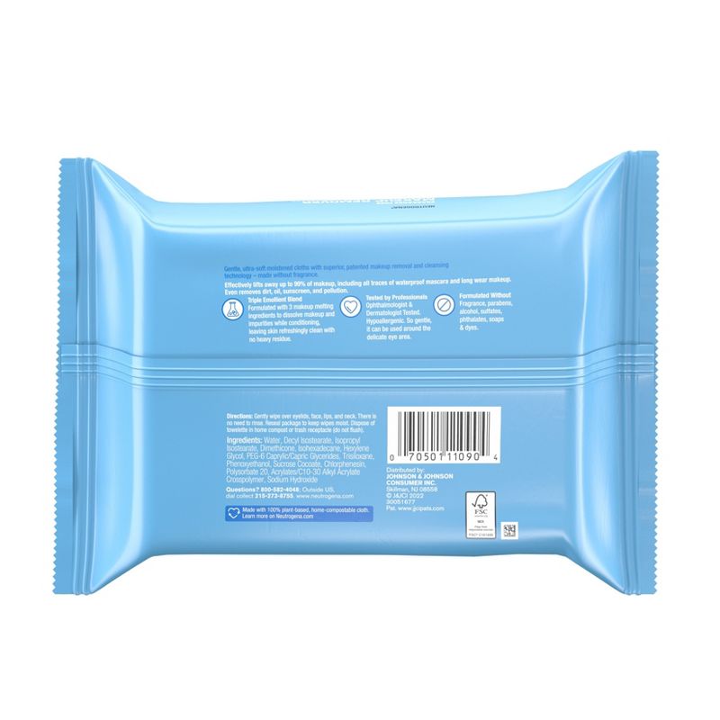 Neutrogena Makeup Remover Wipes - Fragrance Free - 25ct, 2 of 8