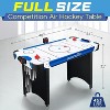 SereneLife 48" Air Hockey Table - Digital Scoreboard, Pucks & Pushers, Compact Design for Indoor Fun (Blue & Black) - 2 of 4