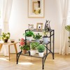 Tangkula Metal 3-Tier Plant Stand Flower Pot Plant Shelves Flower Pot Organizer Rack Suitable for Indoor & Outdoor - 2 of 4