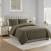 VCNY 3pc King Circle Pinsonic Quilt Set Olive Green: Hypoallergenic, Microfiber, Embroidered Details - 2 of 4