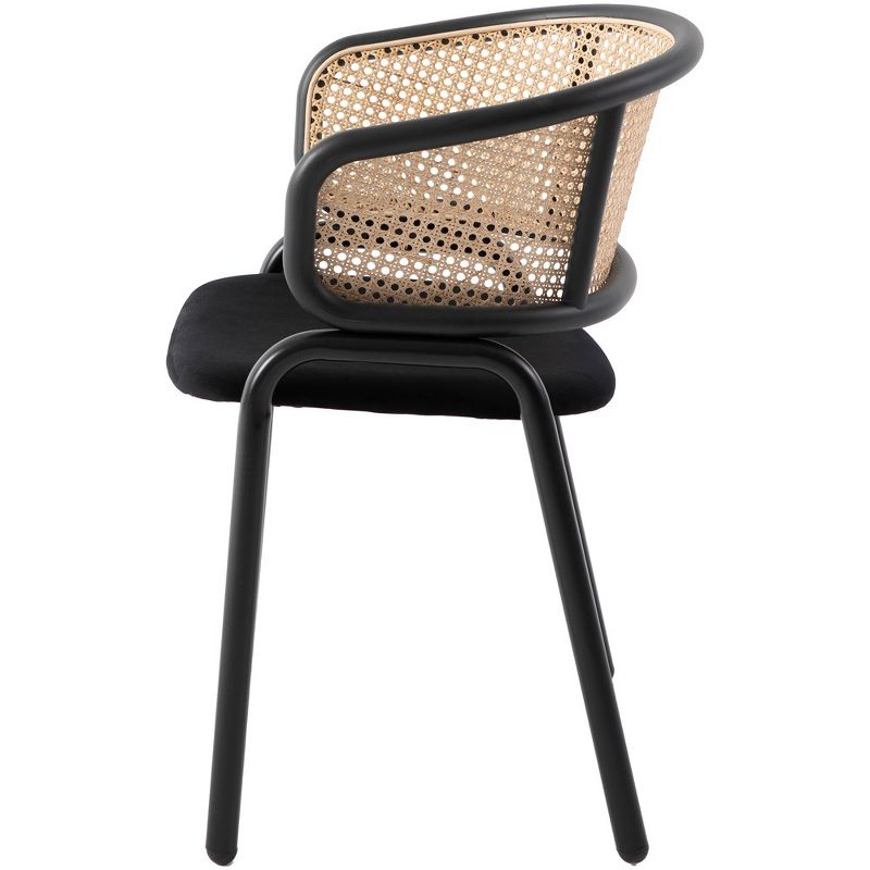 Leisuremod Ervilla Modern Dining Chair with Black Frame, Set of 4, 3 of 4