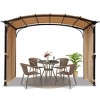 XIYUYEU 9'x11' Patio Pergola Arched Gazebo with Waterproof Sun Shade Shelter Awning Steel Frame, Grape Gazebo for Garden Backyard -Outdoor Canopy - 3 of 4