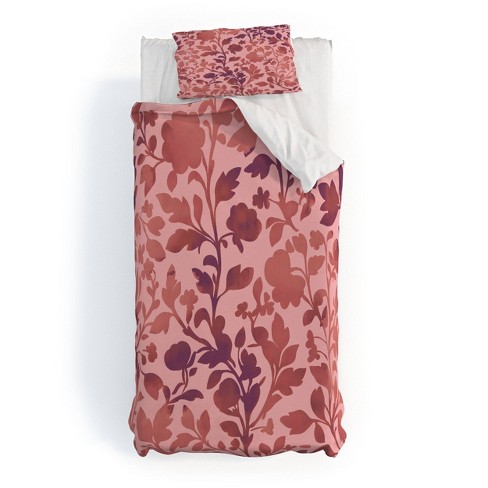 Deny Designs Twin/Twin Extra Long Emanuela Carratoni Natural Haze Duvet and Sham Set Pink/Red - image 1 of 4