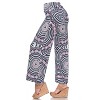 Women's Geometric Printed Palazzo Pants - White Mark - 2 of 3