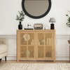 Bella Depot Mid Century Modern 39.4" Rattan Sideboard Buffet Cabinet, Storage Cabinet with 2-Doors - 4 of 4