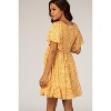 Yellow Floral Smocked Ruffle Maternity Dress - 2 of 4