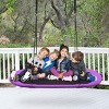 Infans 60" Saucer Tree Swing Surf Outdoor Adjustable Kids Giant Oval Platform Purple - 2 of 4