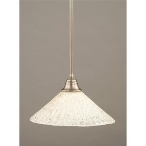 Toltec Lighting Any 1 - Light Pendant in  Brushed Nickel with 16" Gold Ice Shade - 1 of 1
