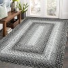 Braided Print Area Rug - Non-Slip Rustic Carpet for Living Room, Bedroom, Nursery - Aesthetic Distressed Accent Mat - 2 of 4