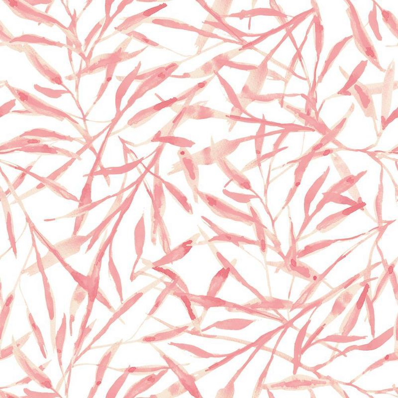 Tempaper Watercolor Leaves Rosewater Peel and Stick Wallpaper, 1 of 7
