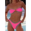 Moda Minx 'Hot Pink' Bohemian Bay Kailani Bandeau Bikini Top - 3 of 4