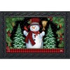 Briarwood Lane Christmas Doormat 30x18 Indoor Outdoor Red Checkered Snowman Winter For Christmas Doormat - 2 of 4