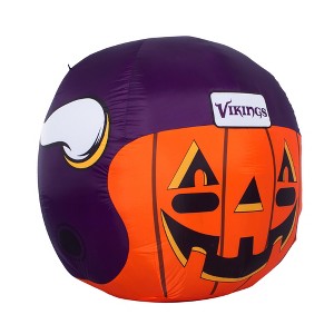NFL Minnesota Vikings Inflatable Jack O' Helmet, 4 ft Tall, Orange - 1 of 4