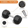 PVC Hex Dumbbell Weight Set, Exercise & Fitness Dumbbells for Muscle Toning, Strength Building & Full Body Workout, 110LB Set - (25+30LB) x2 - 3 of 4